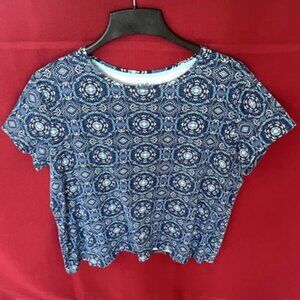 Women's Croft & Barrow The Classic Geometric Tee Shirt Size XXL